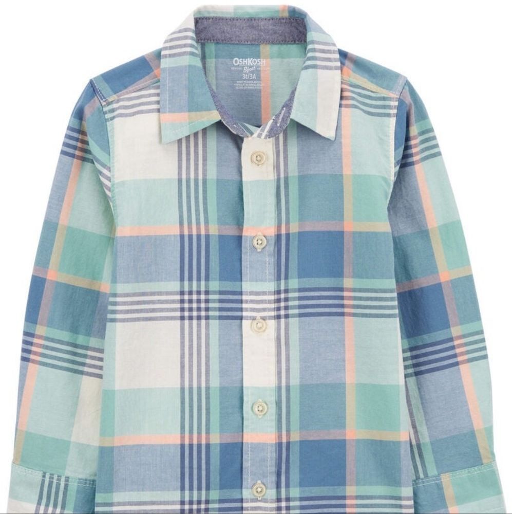 Toddler Plaid Button Front Shirt
